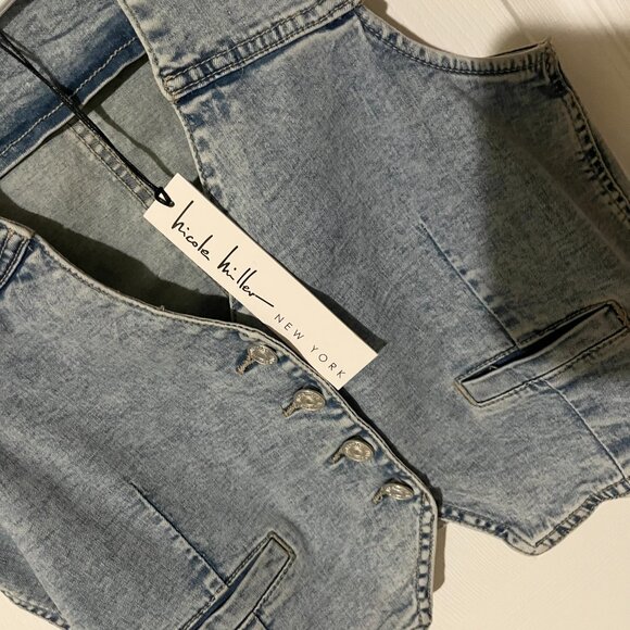 Nicole Miller Denim Style Vest - Picture 5 of 11